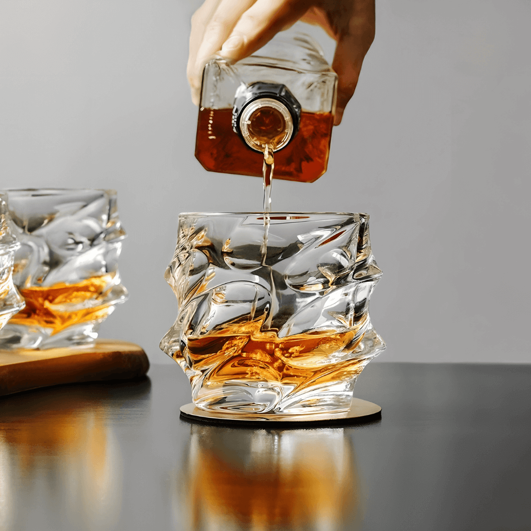 Storm Japanese Crystal Glasses & Decanter Set